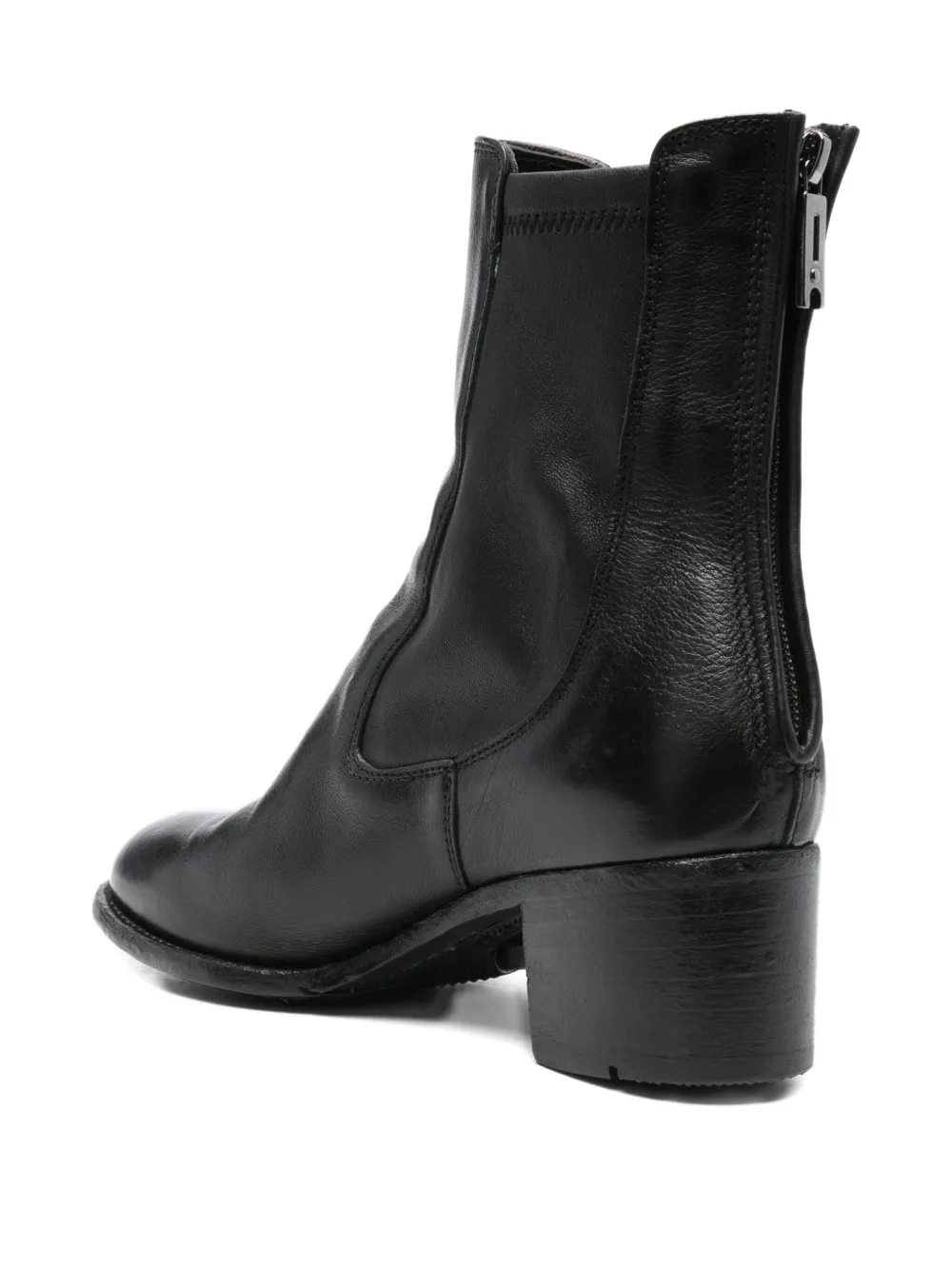 LEMARGO 60mm leather zip-fastening ankle boots Black