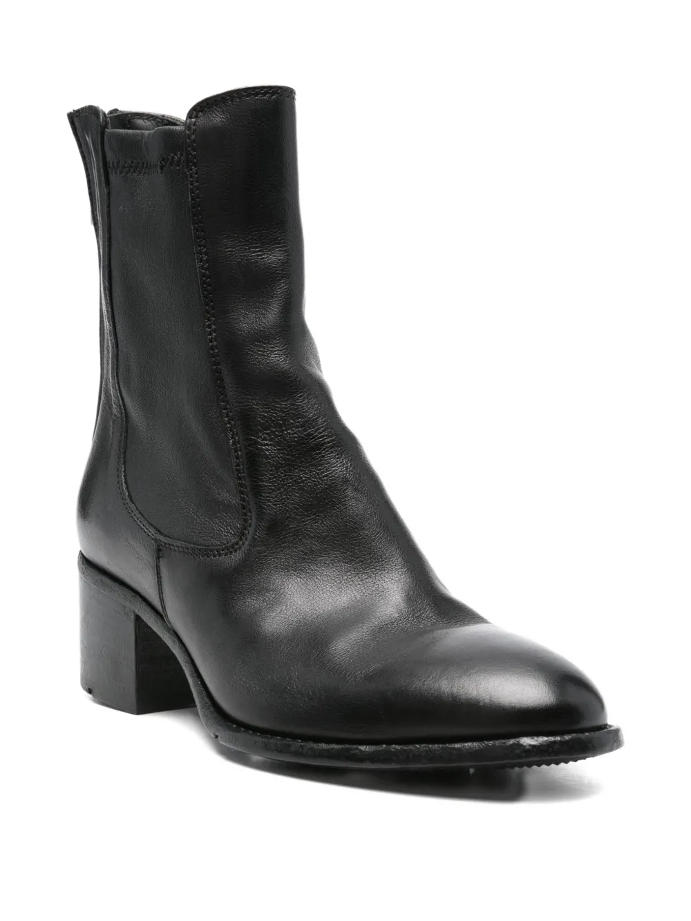 LEMARGO 60mm leather zip-fastening ankle boots Black