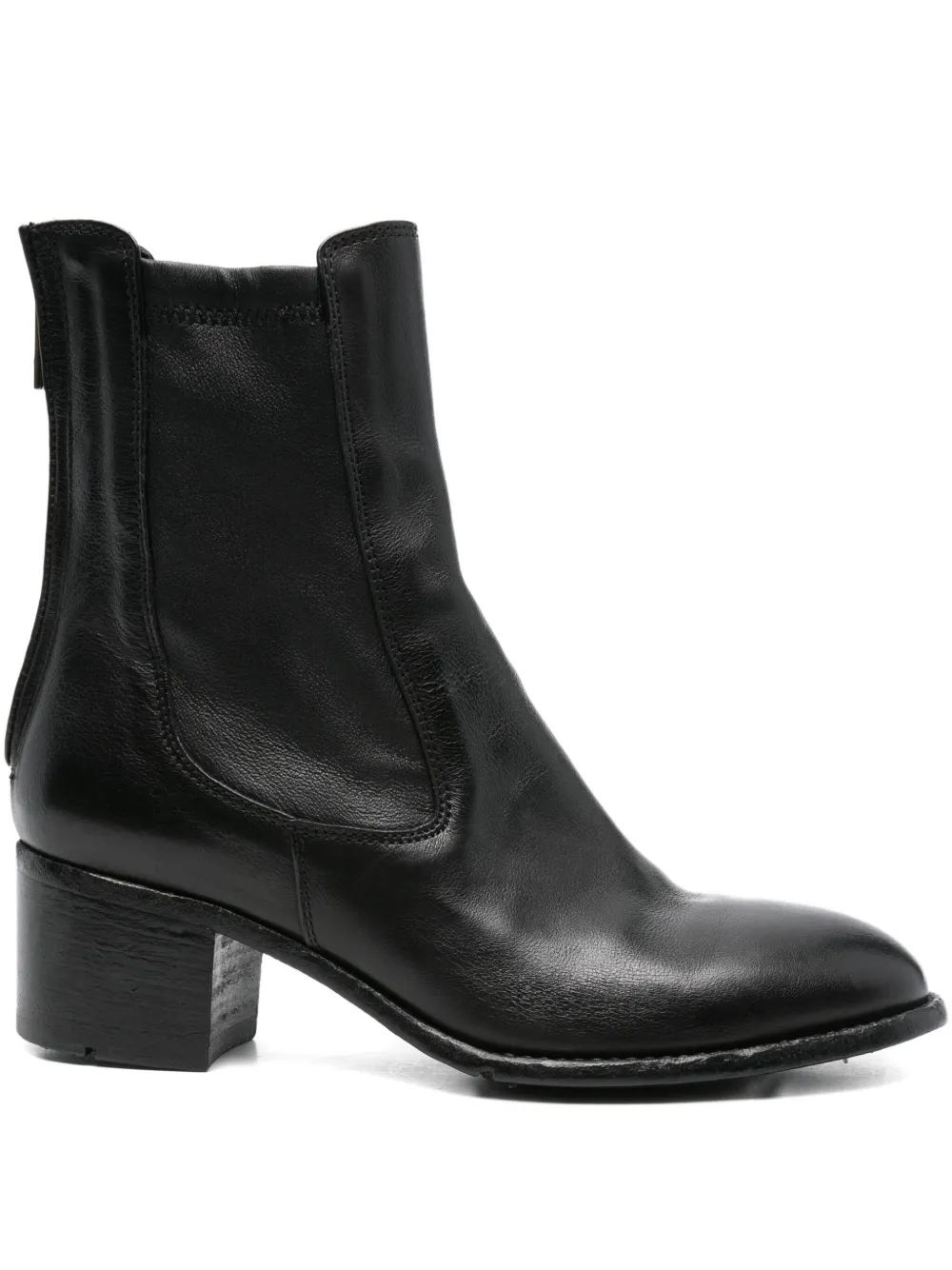 LEMARGO 60mm leather zip-fastening ankle boots Black