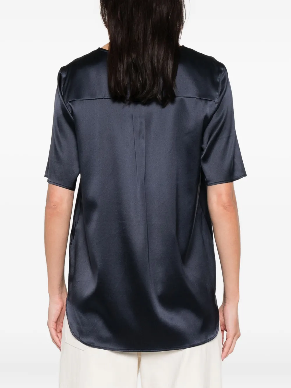 Purotatto Short-sleeve Blouse In Blue