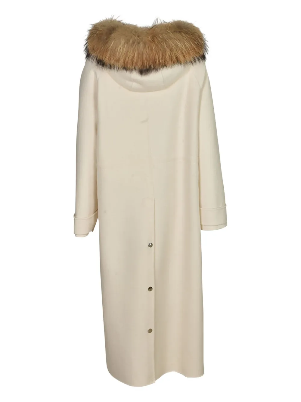 P.a.r.o.s.h Trimmed Hooded Parka Coat In White