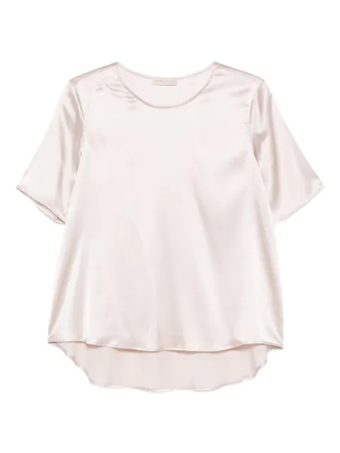 Purotatto short-sleeve round-neck blouse