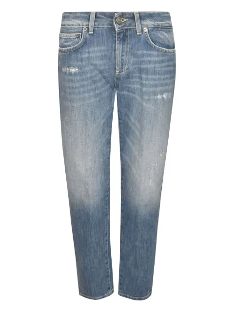 DONDUP distressed logo-patch jeans