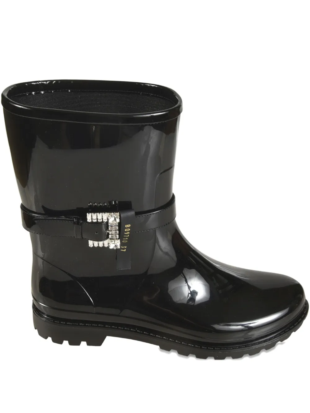 Sergio Rossi crystal-embellished rain boots Black