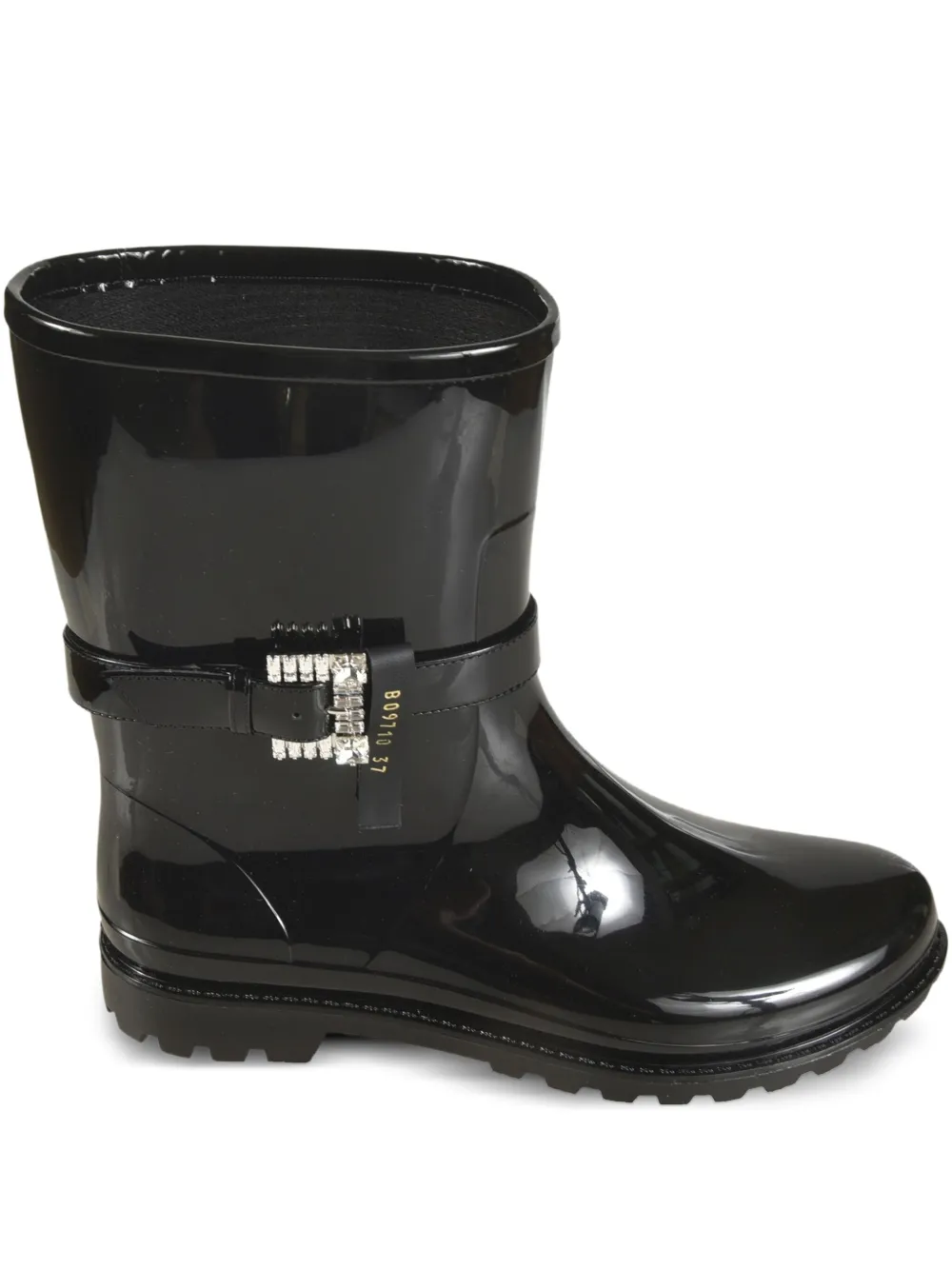 Sergio Rossi crystal-embellished rain boots Black
