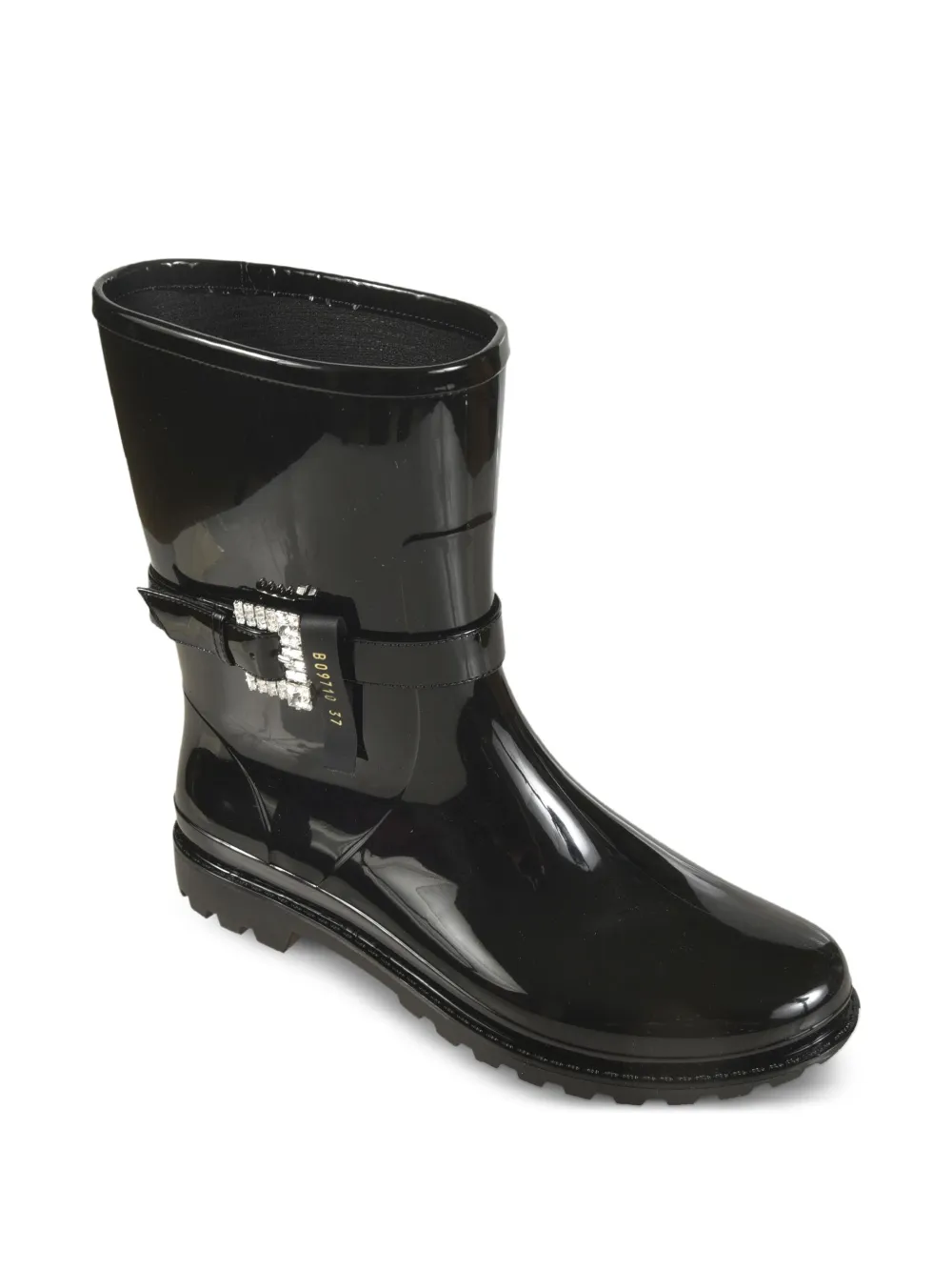 Sergio Rossi crystal-embellished rain boots Black