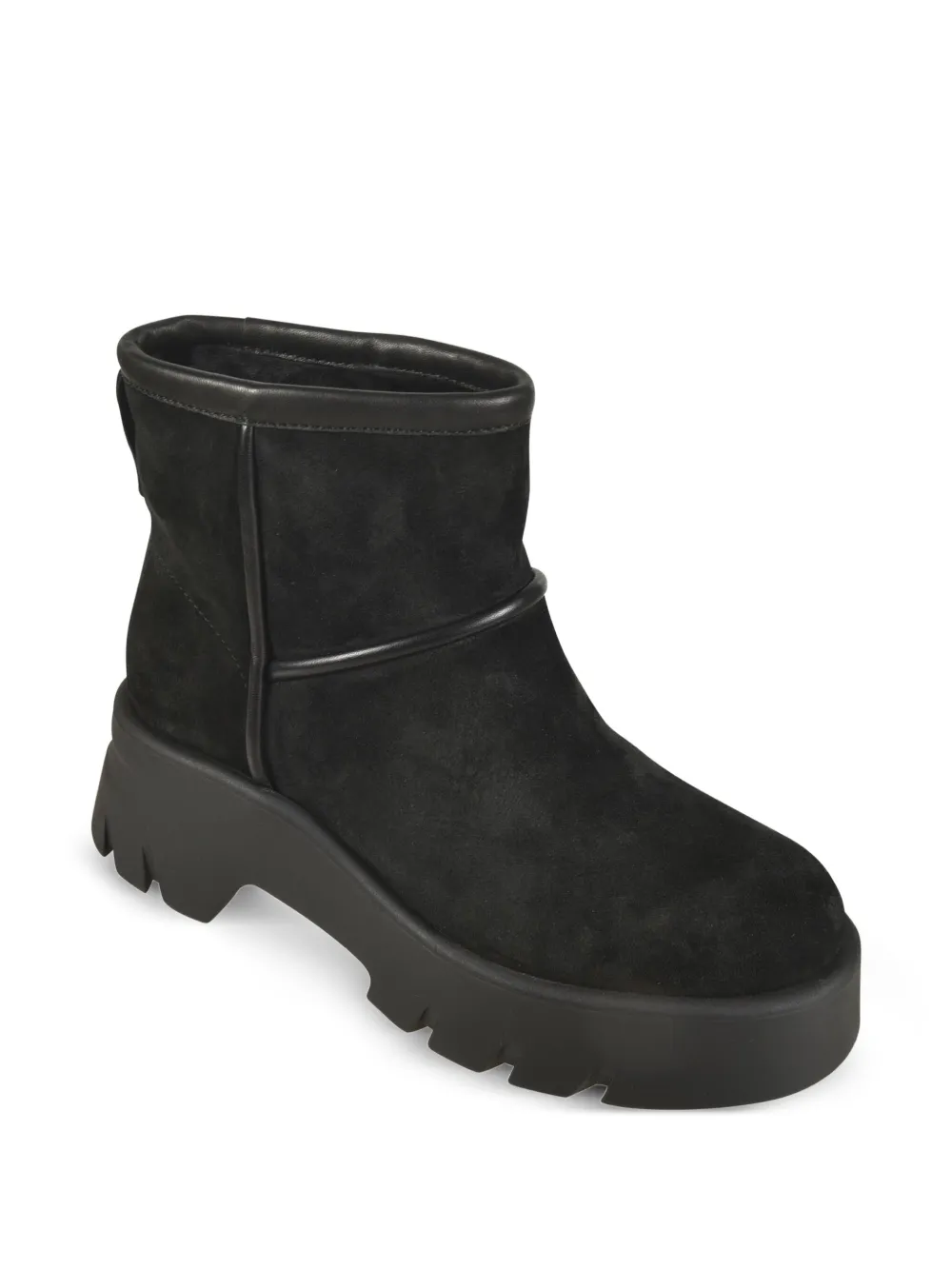 Gianvito Rossi leather platform boots Black