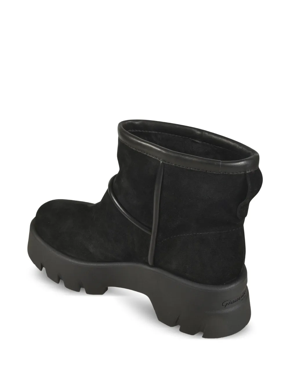 Gianvito Rossi leather platform boots Black