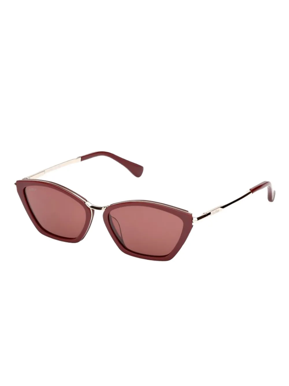 Max Mara Eyewear Zonnebril met geometrisch montuur Rood