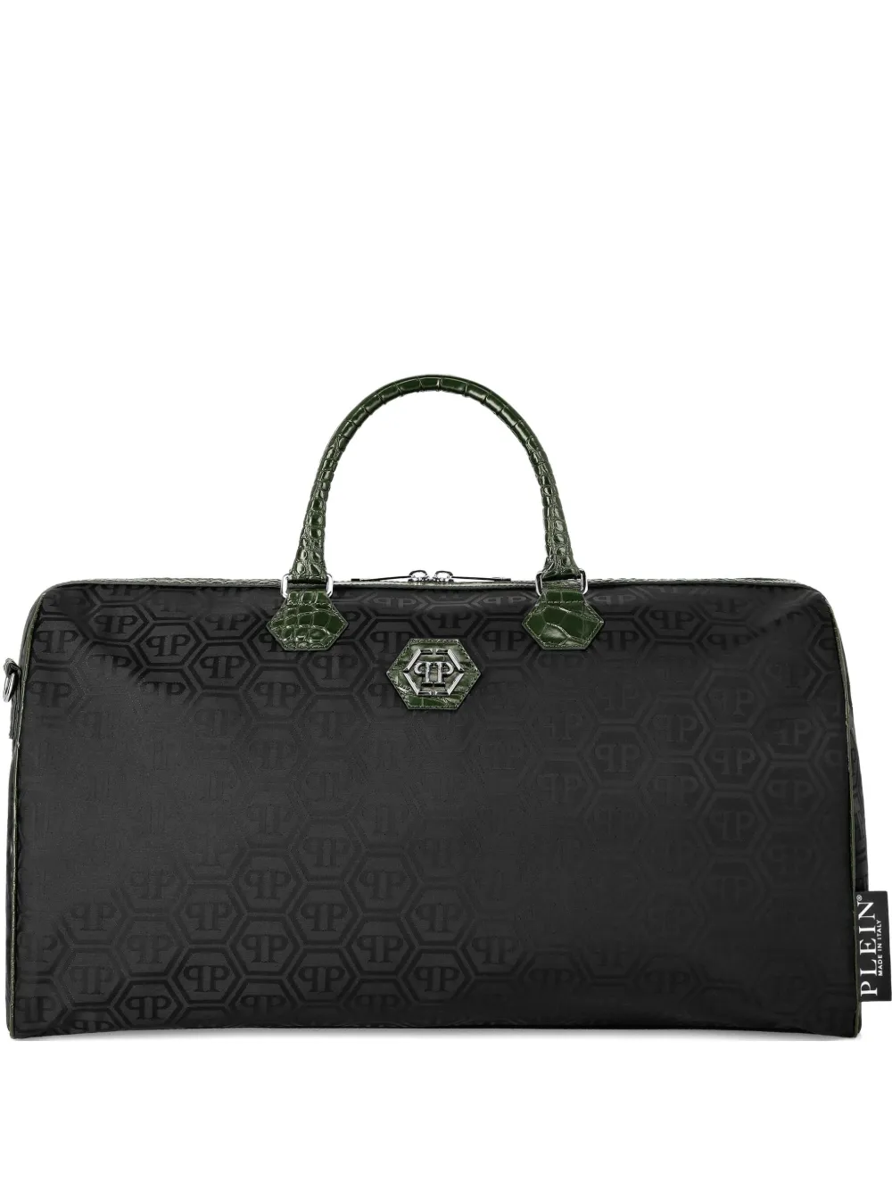Philipp Plein logo-pattern crocodile-trim luggage | Black | Image 1