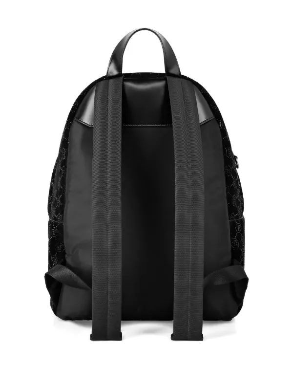 Philipp Plein Leather Backpack Monogram Strass | Black | FARFETCH PH