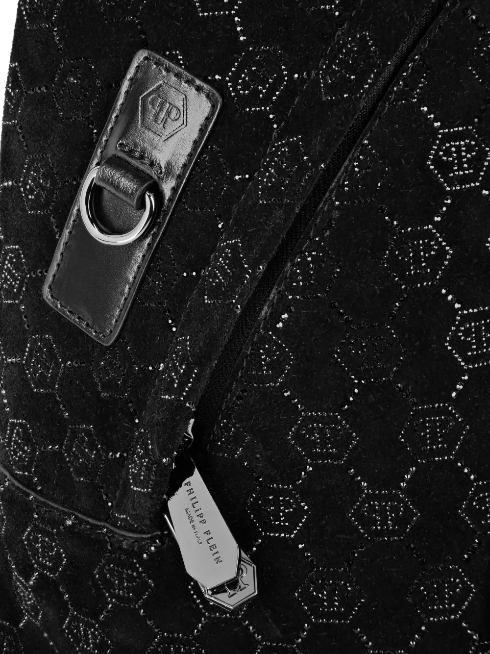 Philipp Plein Rugzak met zeshoekige stras Zwart