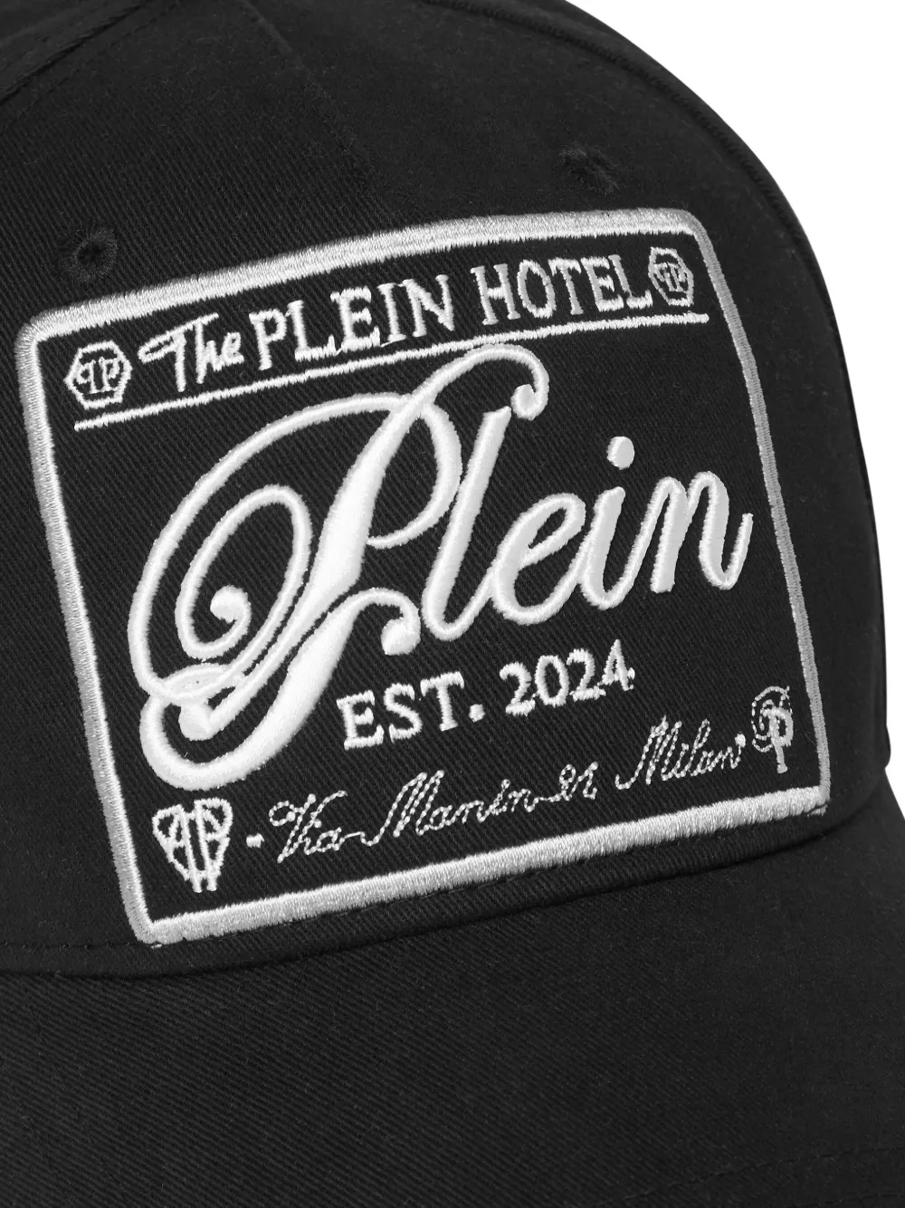 Philipp Plein Honkbalpet met geborduurd logo Zwart