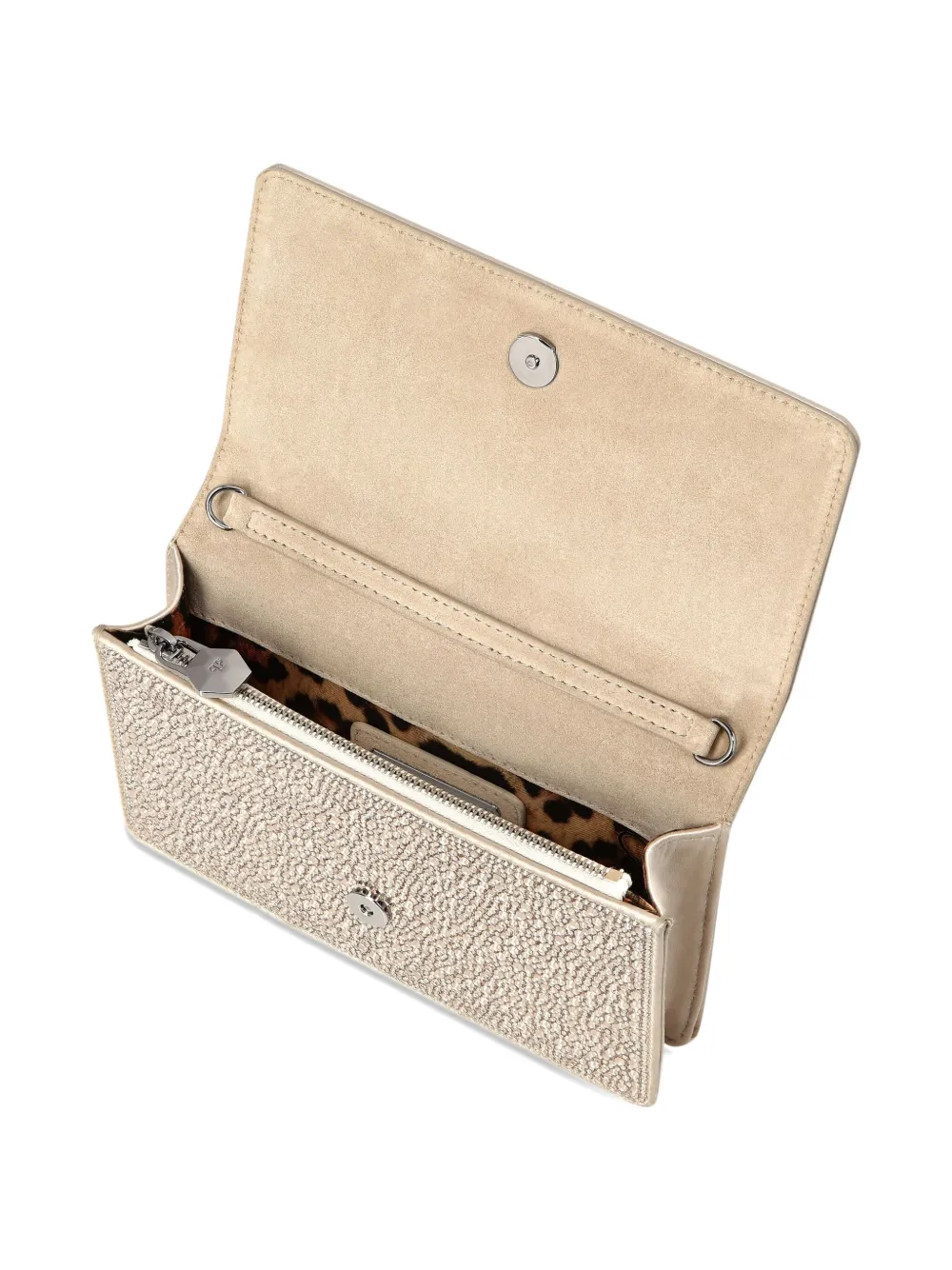 Philipp Plein Hexagon tas met stras Beige