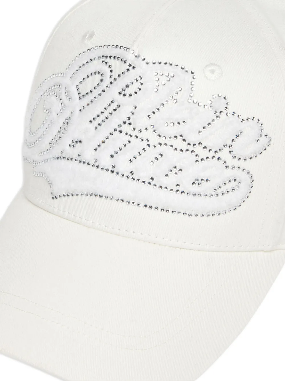  Philipp Plein Rhinestone-embellished Baseball Cap - White 