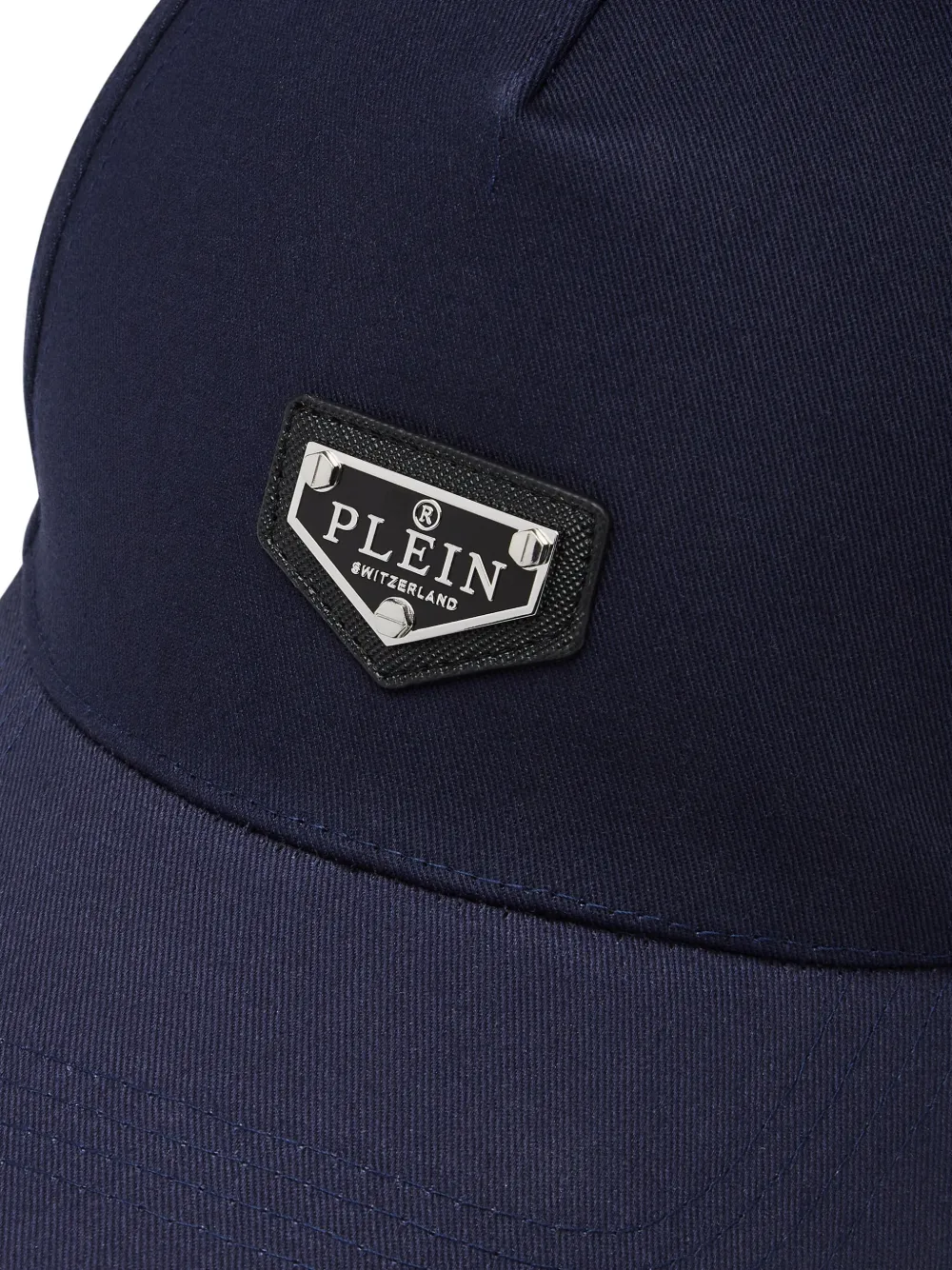 Philipp Plein Honkbalpet met plakkaat Blauw