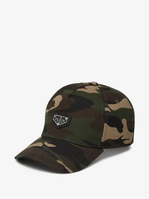 Philipp Plein camouflage-pattern baseball cap