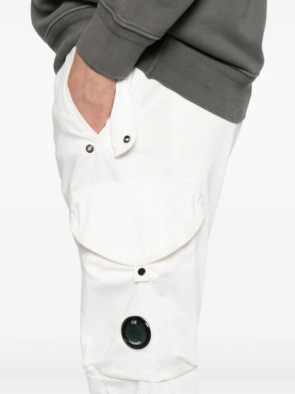 C.P. Company Broek met cargo zak Wit