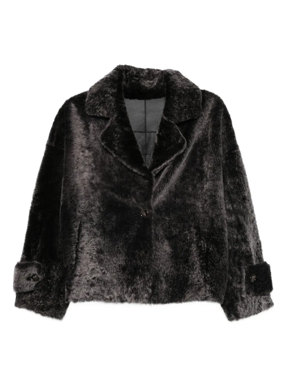 Manzoni 24 shearling button jacket | Grey | Image 1