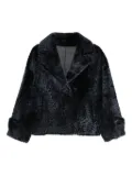 Manzoni 24 shearling button-closure jacket - Blue