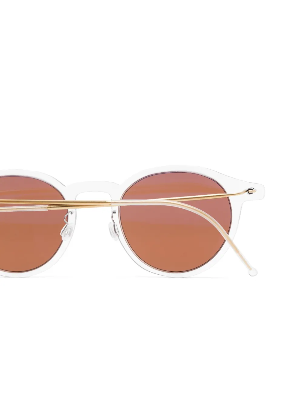 Lindberg 8347 titanium zonnebril met rond montuur Goud
