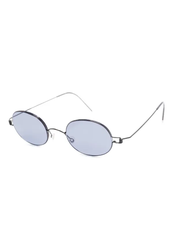 Lindberg Lunettes De Soleil 8217 à Monture Ovale En Titane Noir
