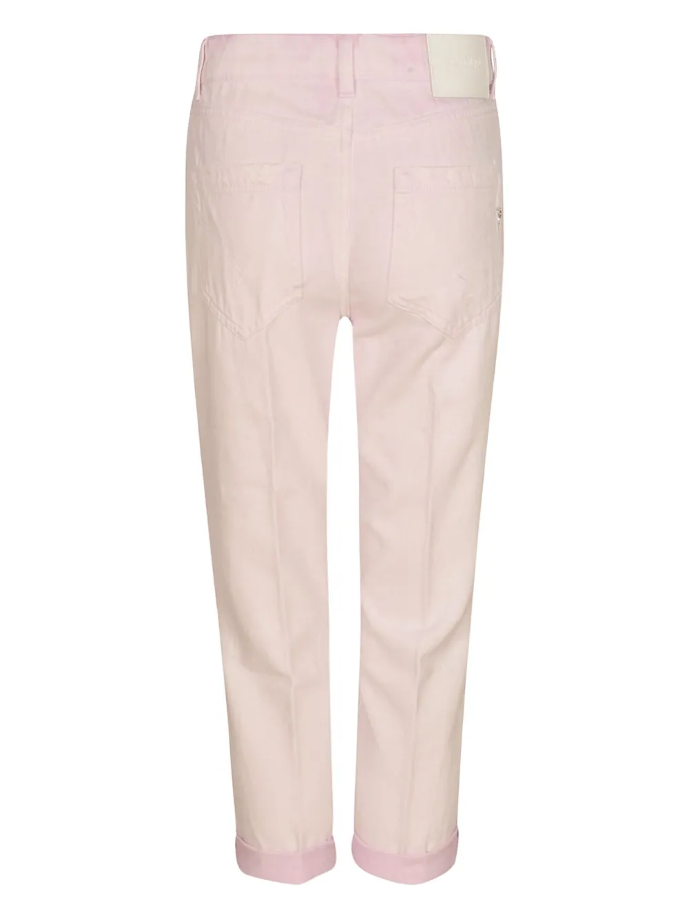 DONDUP Gerafelde cropped broek met knopen Roze