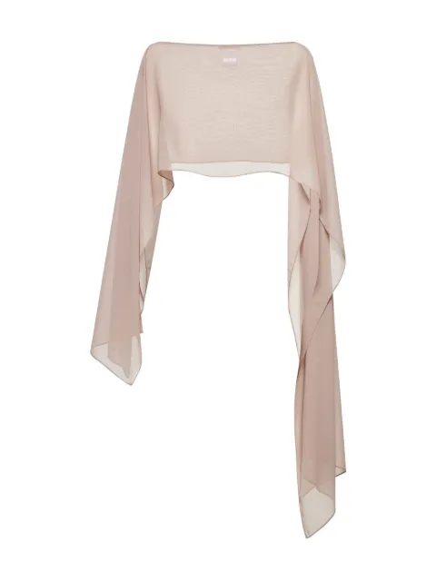 Blanca Vita Selce boat-neck asymmetric scarf