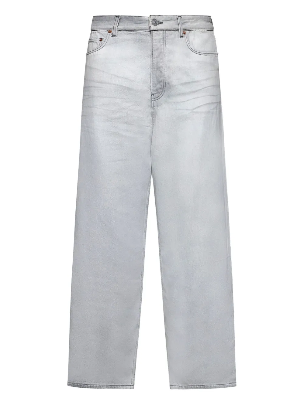 Balenciaga logo-patch jeans Wit