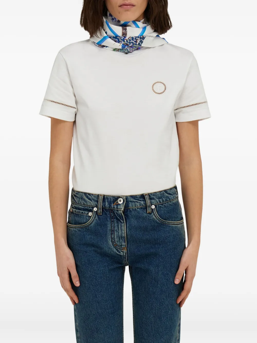 Ferragamo Zijden sjaal Blauw