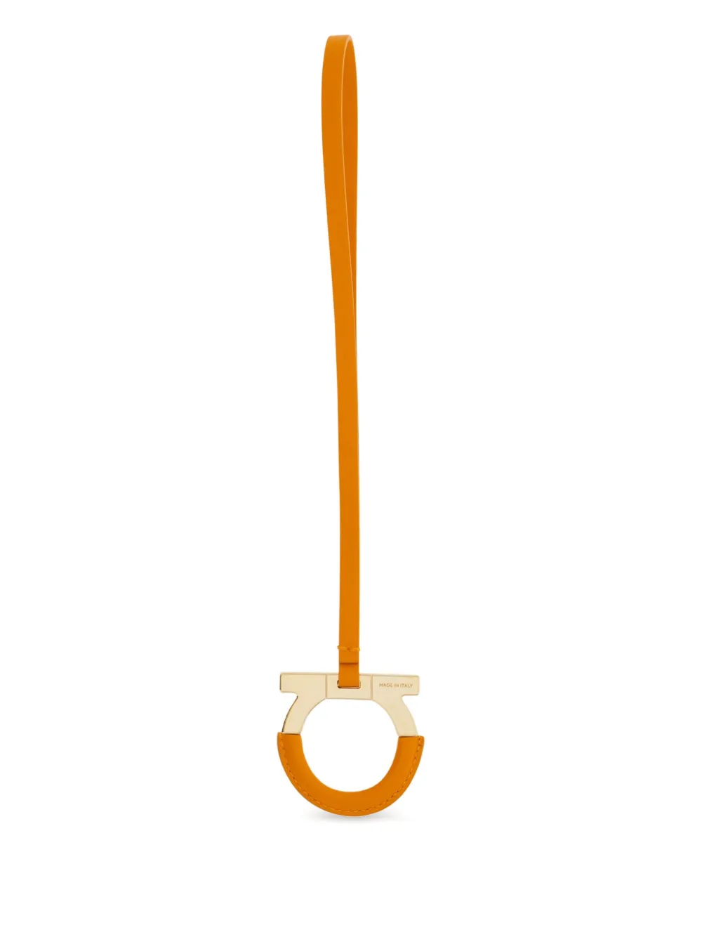 Ferragamo Leren sleutelhanger Oranje