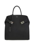 Ferragamo Hug Gancini -buckle calfskin tote bag - Black
