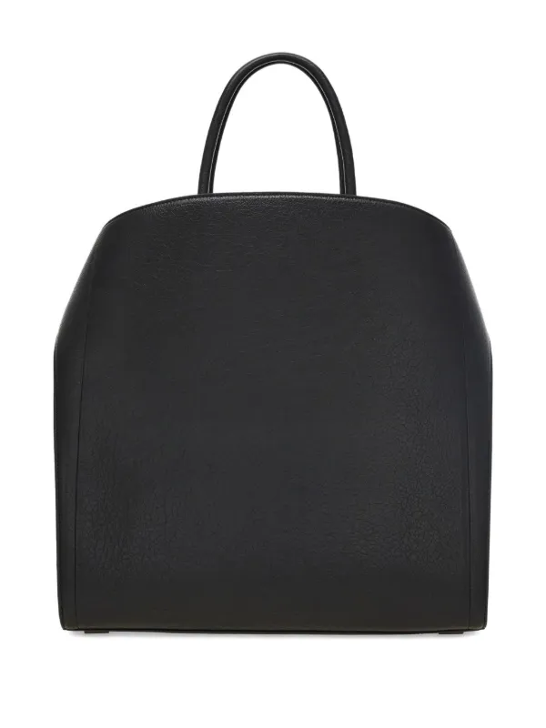 Ferragamo Hug Gancini -buckle Calfskin Tote Bag | Black