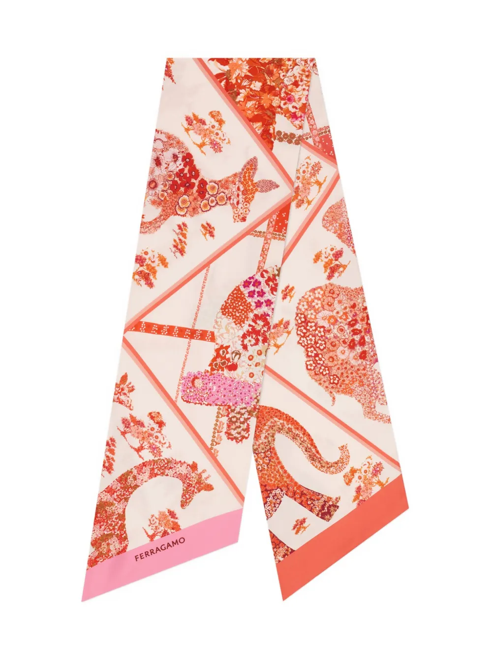 Ferragamo Zijden sjaal Roze