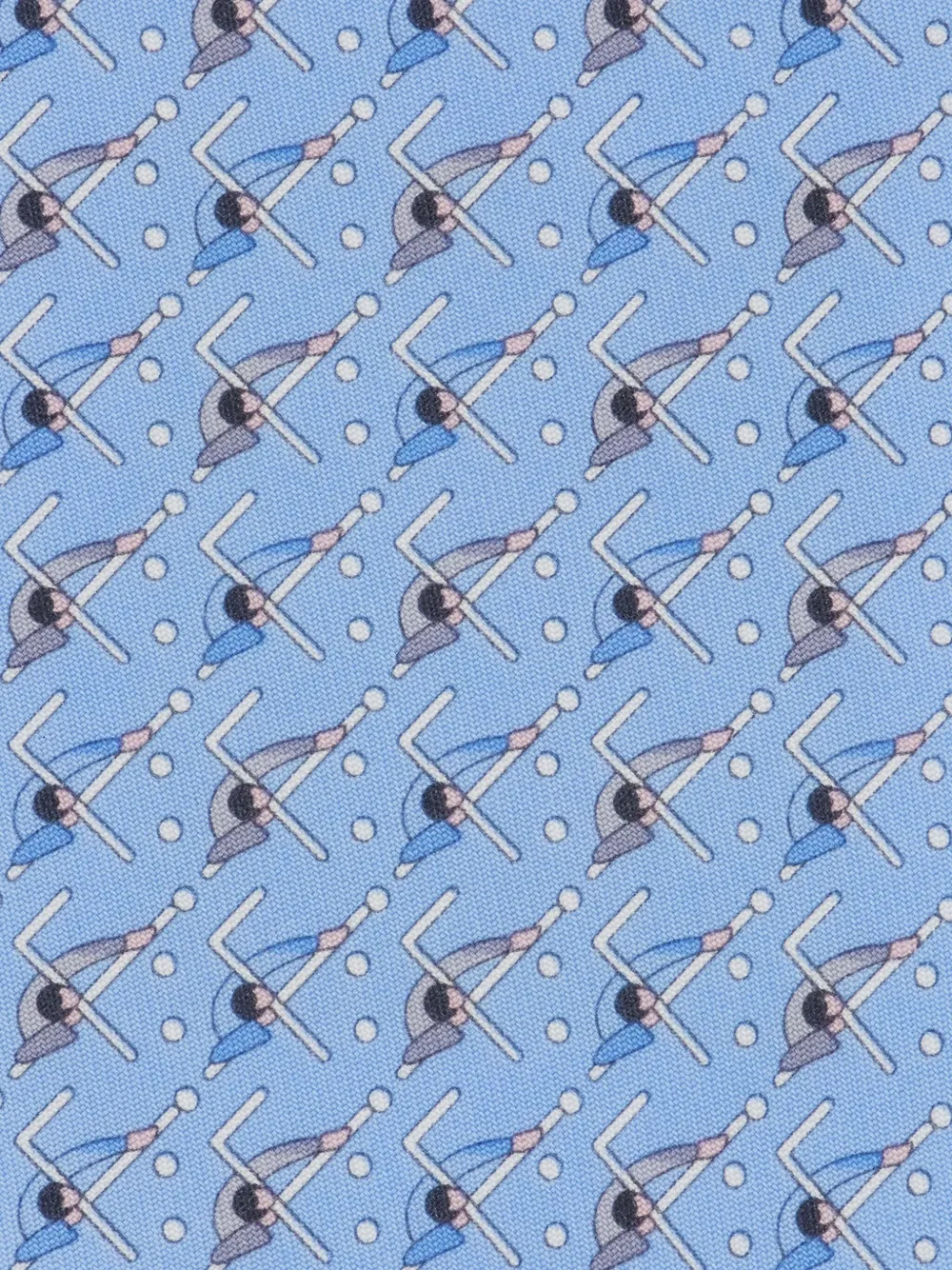 Ferragamo billiard-print silk tie Blauw