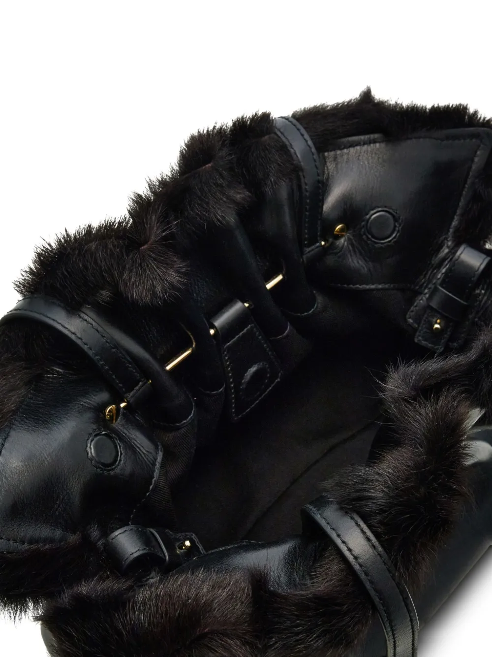 Ferragamo Gancio kleine schoudertas met speld Zwart