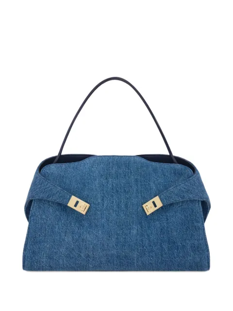 Ferragamo Hug Soft denim shoulder bag
