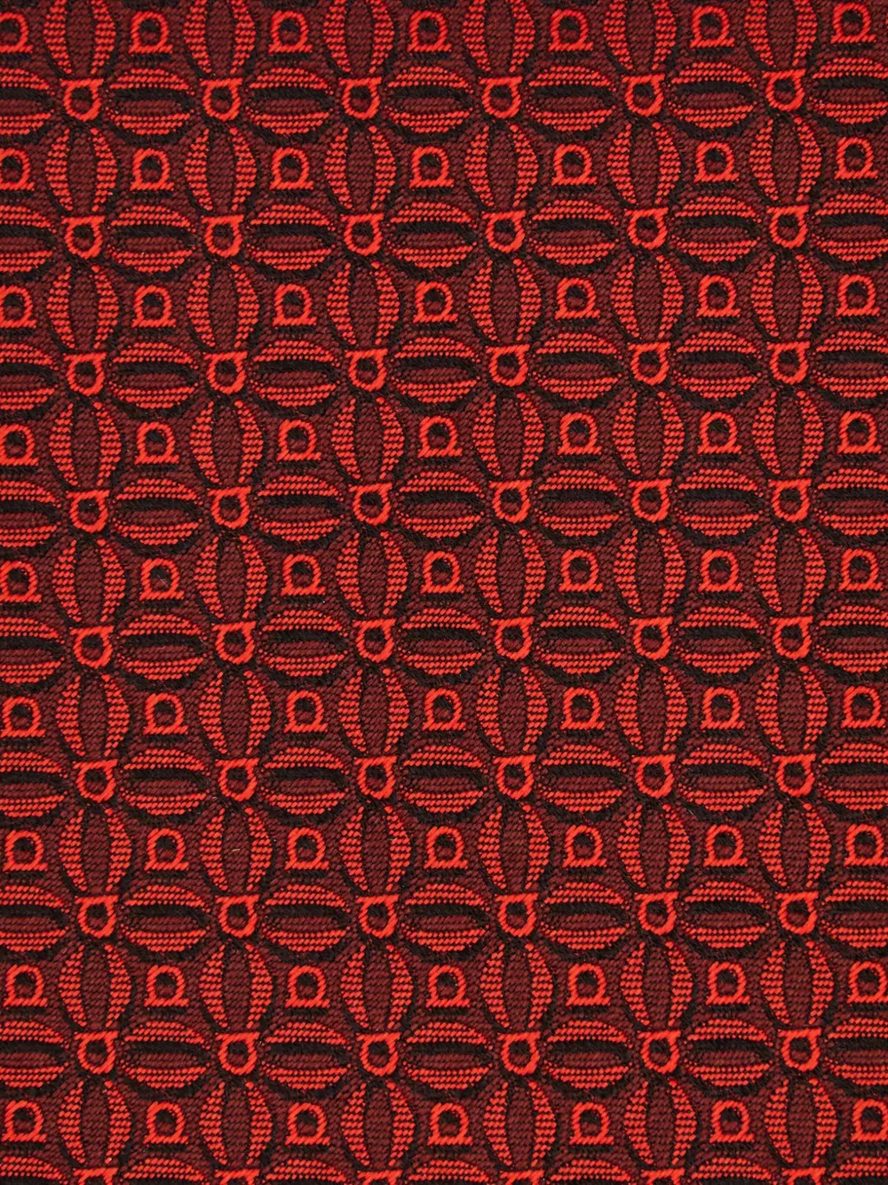 Ferragamo gancini-print jacquard tie Rood