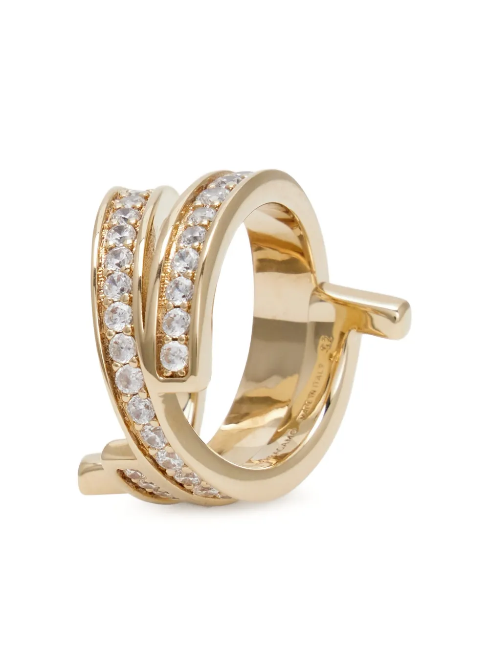 Ferragamo Gancini ring met drievoudige band - Goud