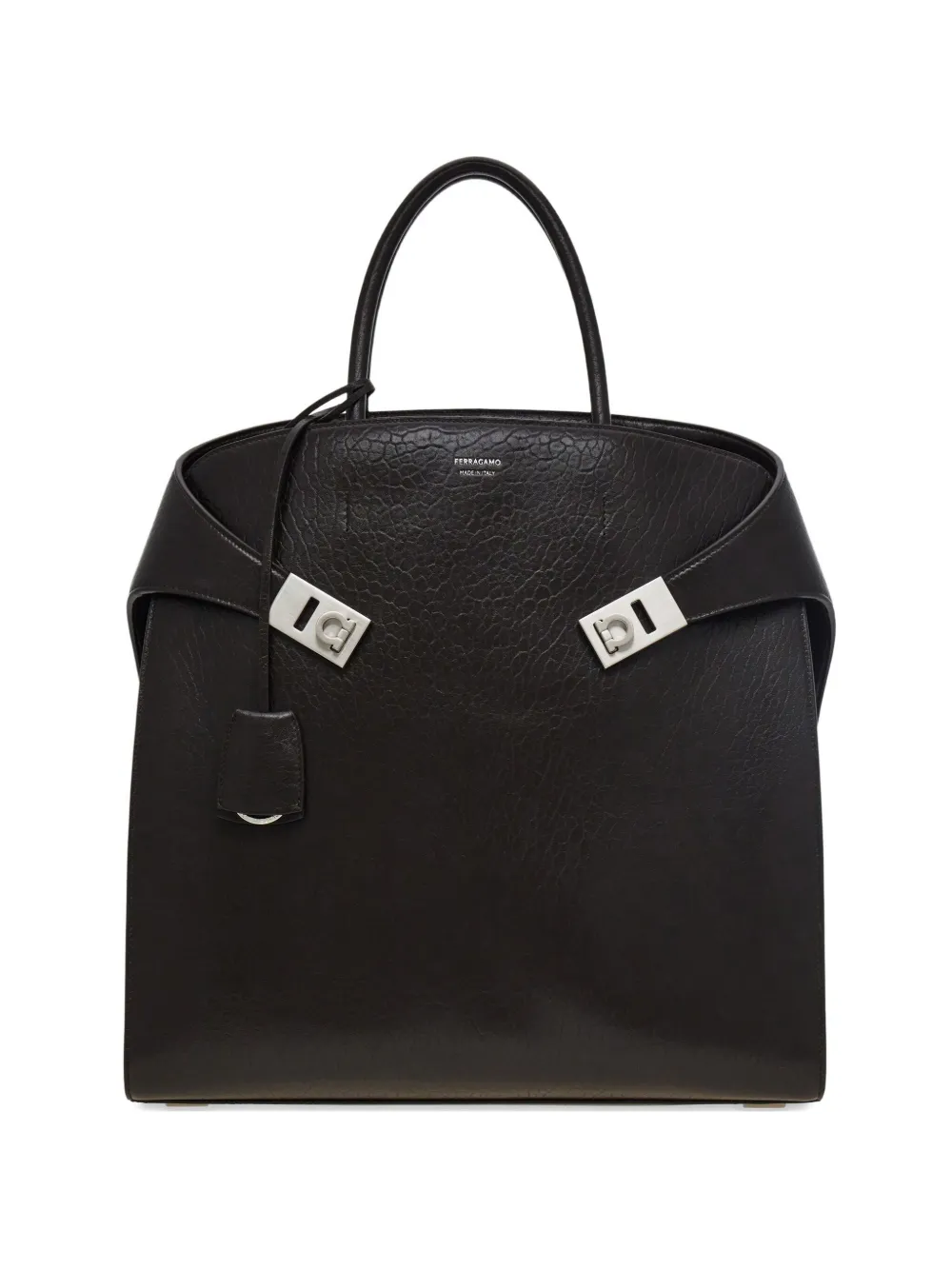 Ferragamo Hug Gancini-buckle tote bag Zwart
