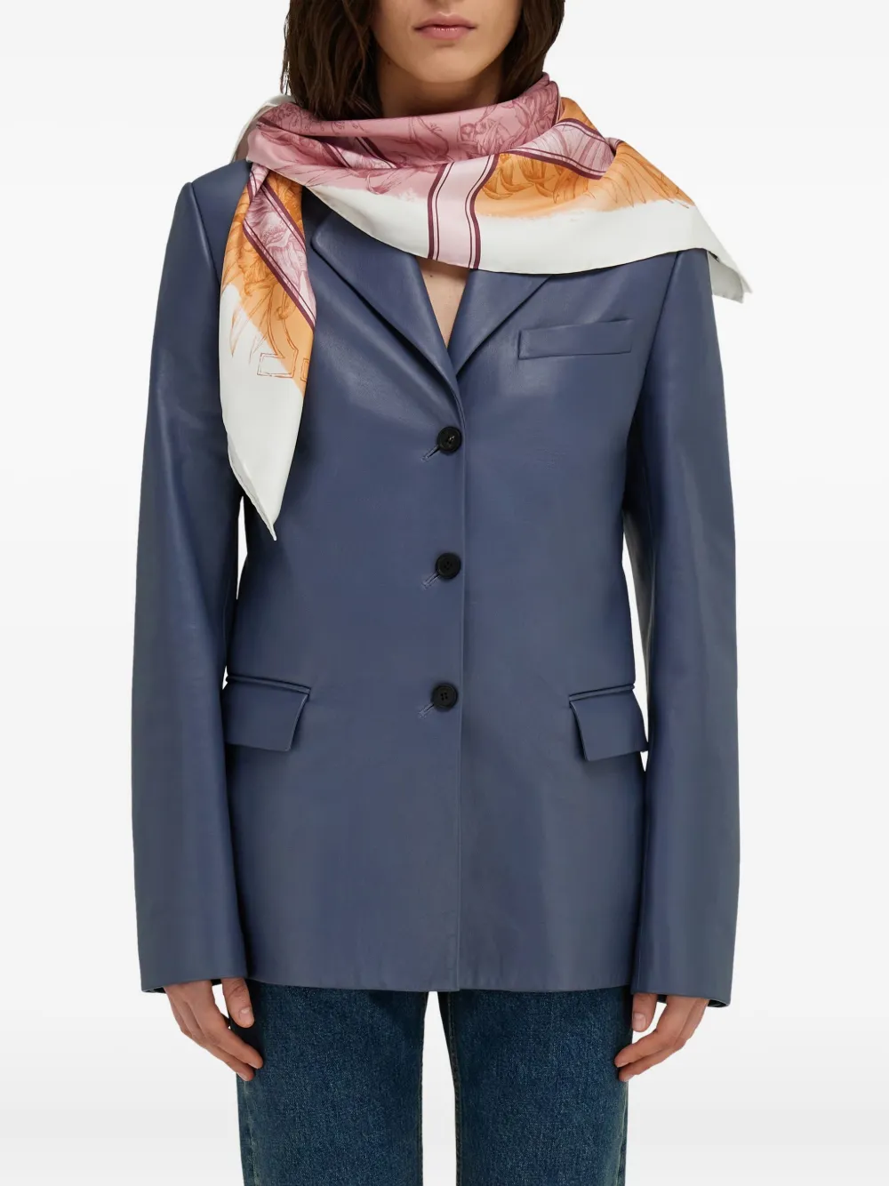 Ferragamo floral-print silk scarf - Roze