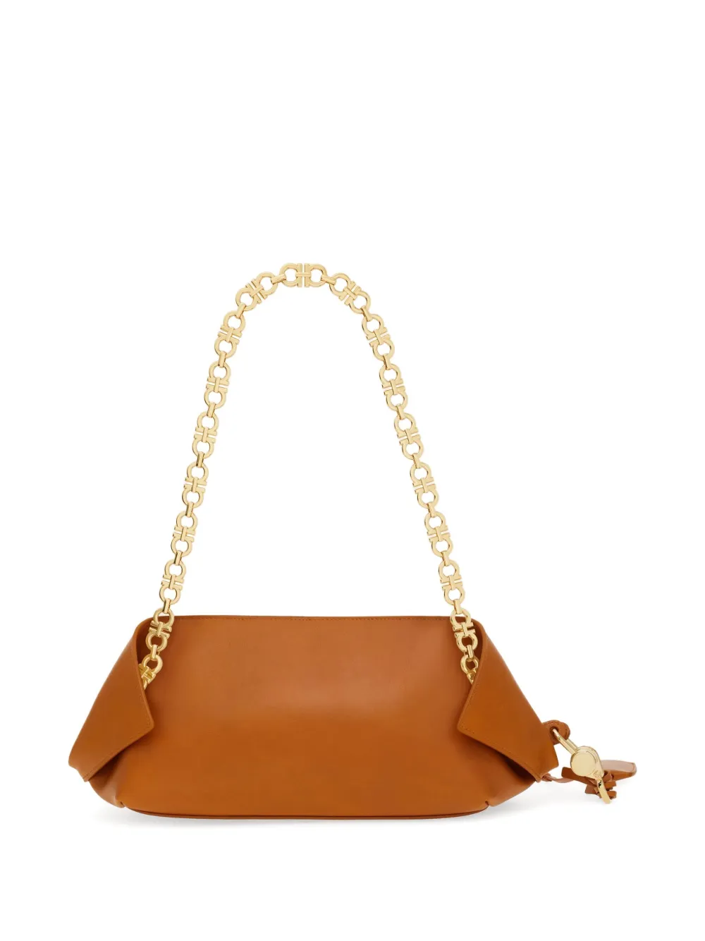 Ferragamo small Folded chain-strap shoulder bag Bruin