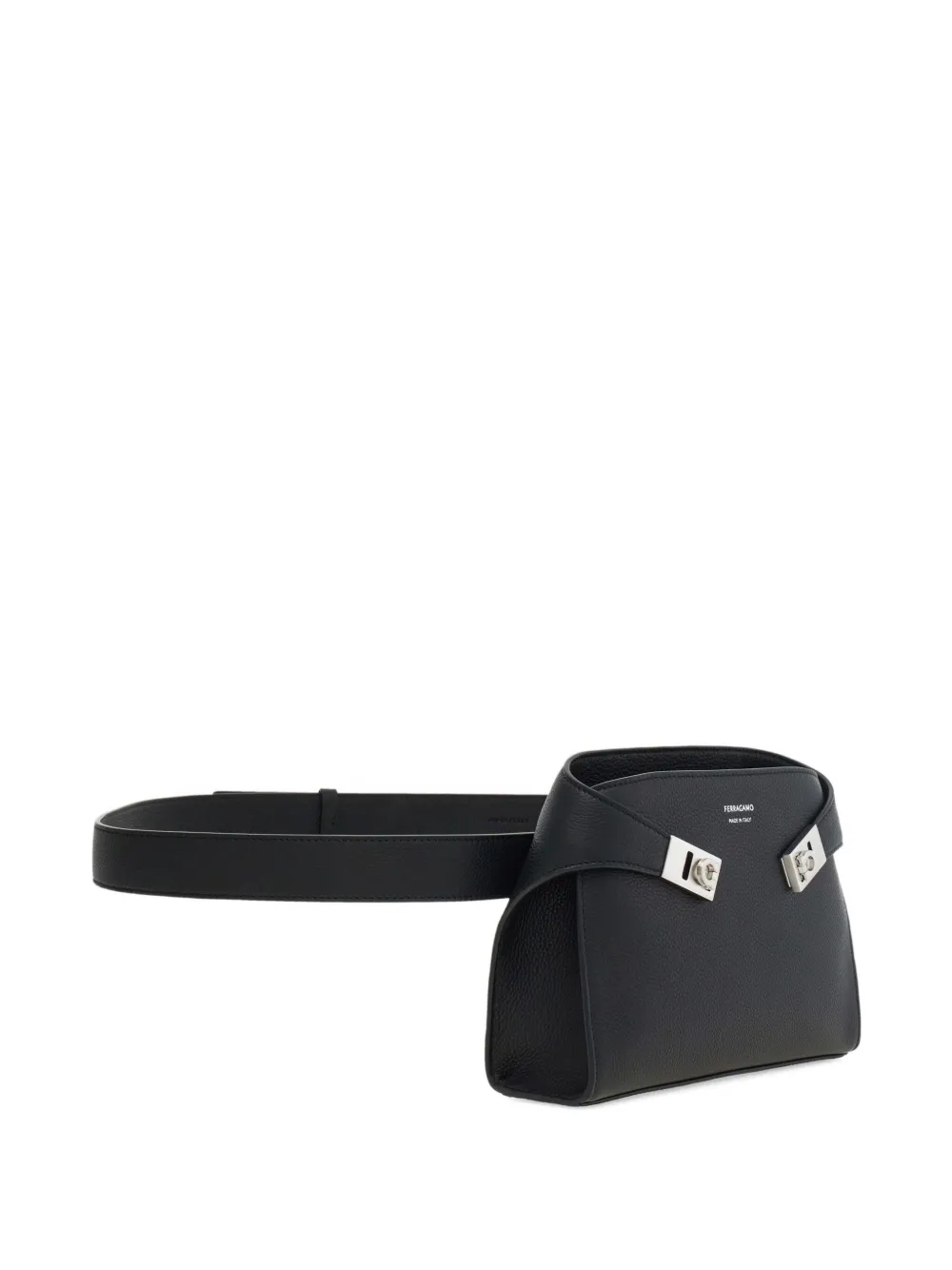 Ferragamo bridge-closure belt bag Zwart