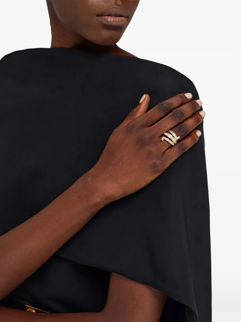 Ferragamo Gancini Triple-band Ring In Gold