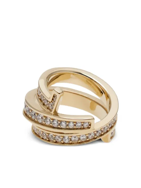 Ferragamo Gancini triple-band ring