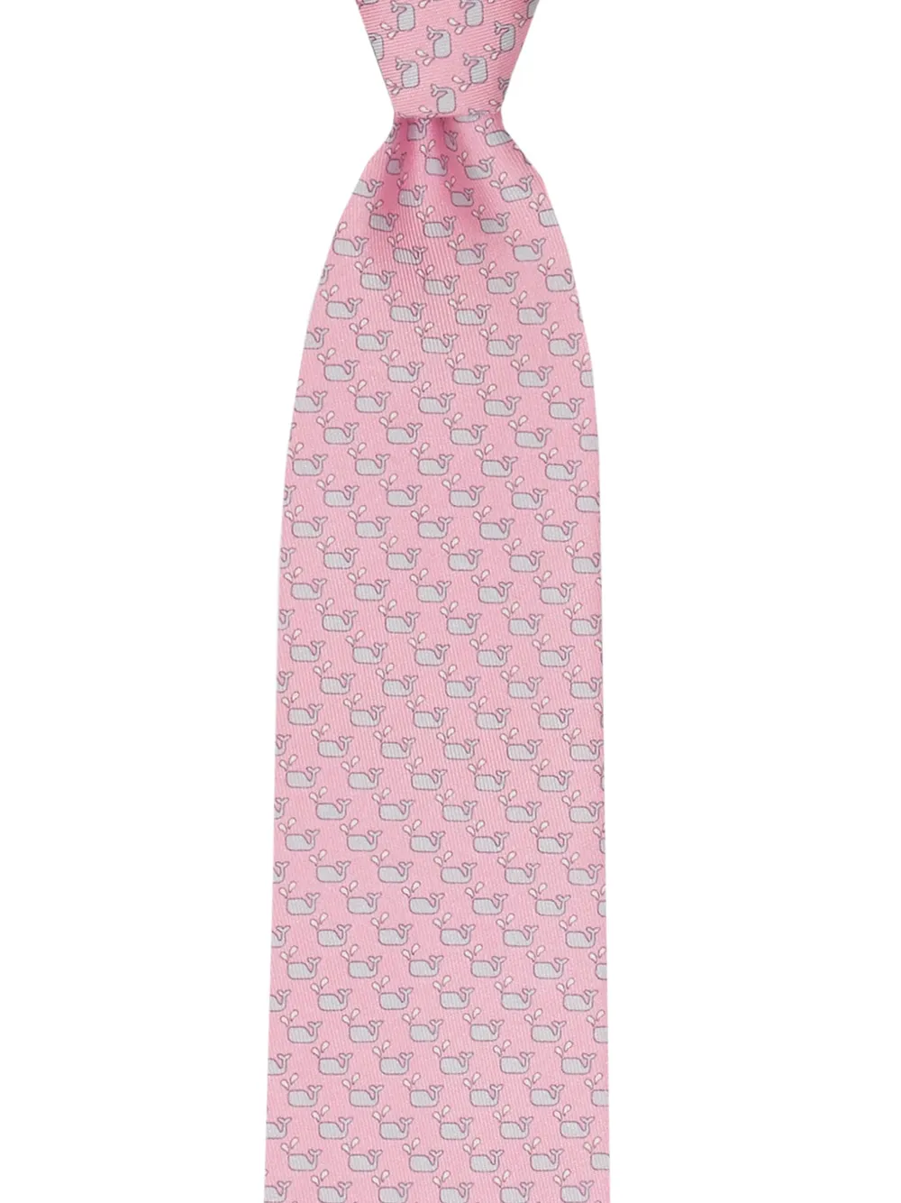 Ferragamo whale-print silk tie Roze