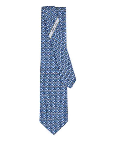 Ferragamo sailboat-print silk tie