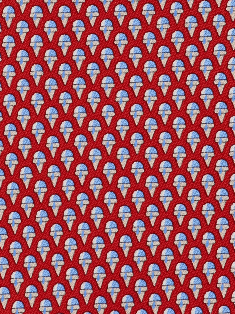 Ferragamo ice-cream-print silk tie Rood