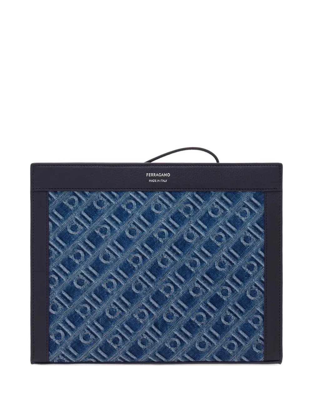 Ferragamo monogram clutch bag Blauw