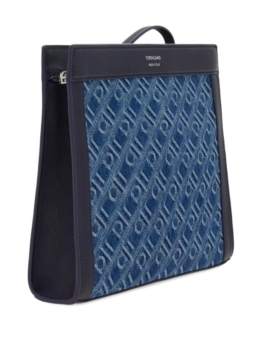 Ferragamo monogram clutch bag Blauw